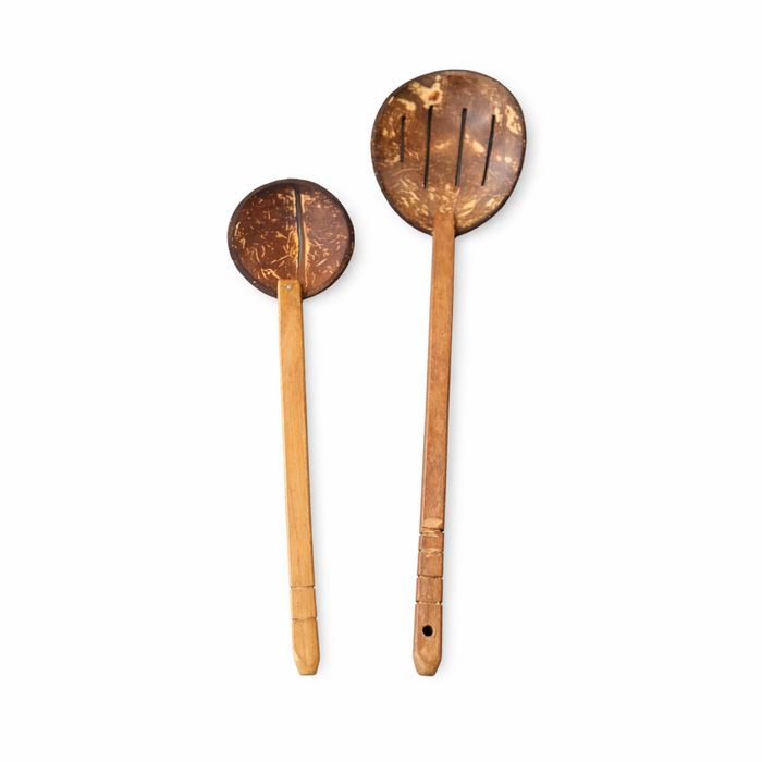 Artisanal Spoons & Ladles from Coconut Shells - Pack of 2