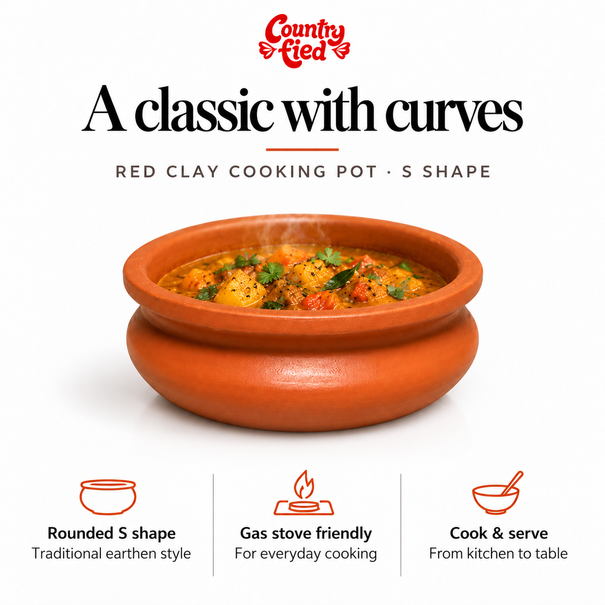 Red Clay Cooking Pot · S Shape — benefits