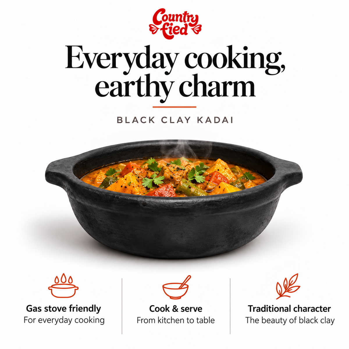 Black Clay Kadai — benefits
